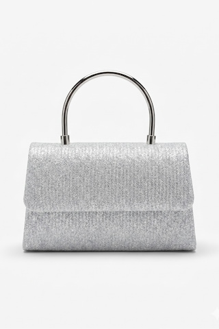 Vellabags Gümüş Parlak Detaylı Kadın Abiye Çanta Açık Gümüş