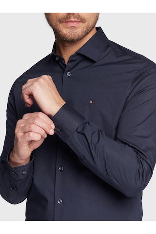Tommy Hilfiger Erkek Regular Fit Pamuklu Gömlek Lacivert