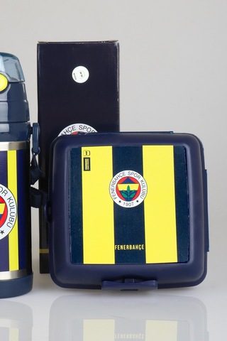 "dekomus Cep Defteri Hediyeli" Lisanslı Fenerbahçe 500 Ml Çelik Matara Ve Beslenme Kabı Seti 1907 Ahşap