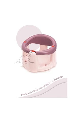 Babyjem Önden Açılır Banyo & Mama Oturağı Mürdümm Çok Renkli
