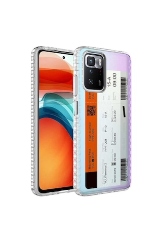 Xiaomi Redmi 10 Kılıf Airbag Kenarlı Renkli Desenli Silikon Zore Elegans Kılıf