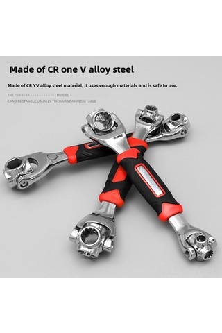 Maiyame 52-1 Çok İşlevli套筒扳手seti 8-21 Mm Aralığı 360 Derece Dönüşlü Kaliteli Tamir Gereçleri Kırmızı-siyah Saplı