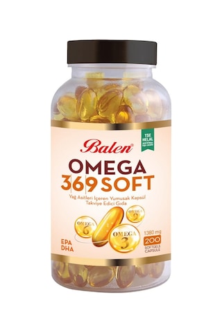 Balen Omega 3-6-9 Soft Yağ Asitleri İçeren 1380 Mg 200 Kapsül Balen Omega 3-6-9 Soft Yağ Asitleri İçeren 1380 Mg 200 Kapsül