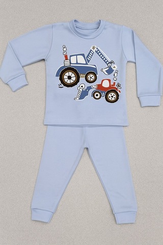 Aden Kids Çocuk Mevsimlik Penye Pijama Takımı Bebek Mavi