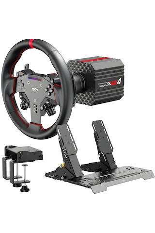 Pxn Vd4 Direct Drive Sim Racing Seti 4nm W As Direksiyon, Pd Hm Pedal, Masa Kelepçeli, Pc Uyumlu Profesyonel Yarış Paketi