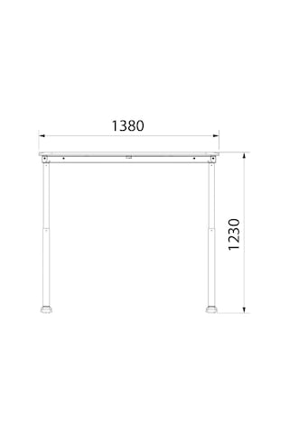 U-do Sit&stand Yükseklik Ayarlı Standart Kontrol Panelli Çalışma Masası - Hdf Toz Boya, Siyah Çok Renkli