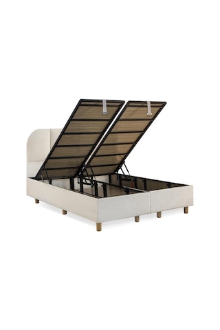 Niron Bohem Nms Klapa 140x190 Cm Çift Kişilik Yatak Baza Başlık Seti - Nms Sert Ortopedik 140 x 190