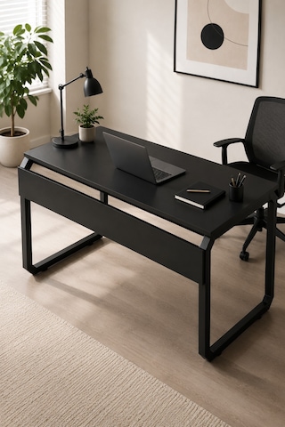Bilgisayar Ve Oyuncu Çalışma Masası Beyaz - Ofis Masası Geniş Tasarım 140x72x50 Cm Antrasit