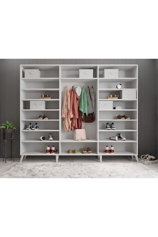 Açelya Portmanto Vestiyer Beyaz 208 cmM6