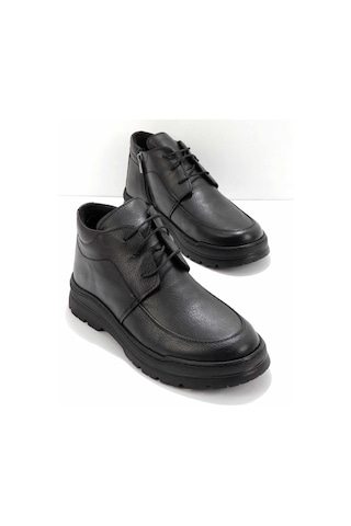 Siyah Hakiki Deri Erkek Bot & Bootie E02951061003 Siyah