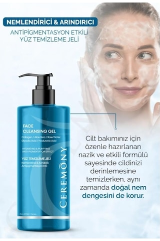 Ceremony Nemlendirici & Arındırıcı & Eşitleyici Yüz Temizleme Jeli 400ml