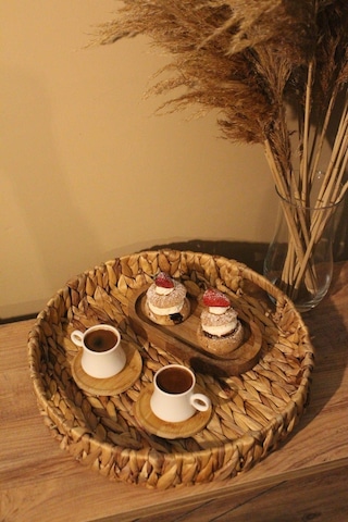 Hasır Su Sümbülü Yuvarlak Tepsi Geniş Organizer Düzenleyici Diğer