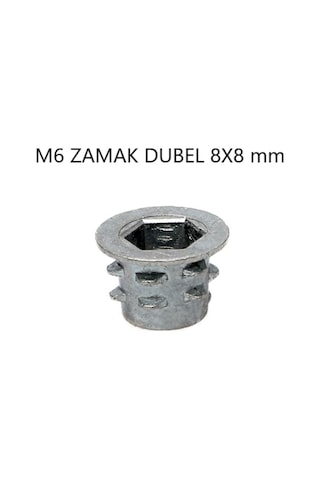 Metal Dübel Mobilya Bağlantı Zamak Vida Yuvası M10 10x25 10 Adet