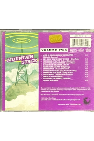 Plak Değildir Cd Dir Cd The Best Of Mountain Stage Volume Two C