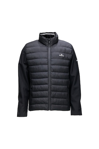 Erkek Dikyaka Kolu Softshell Şişme Siyah Mont 001