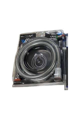 İlhan 360 Lüx Duş Hortumu 150+20 Cm Full Çelik Örgülü Gri