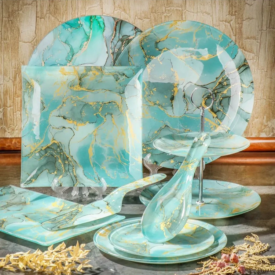 Daniks Daniks Turkuaz Cam Kaşık Standı 8x23.5cm 262653185 Turkuaz