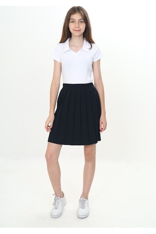 Toontoy Kız Çocuk Piliseli Okul Etek Siyah