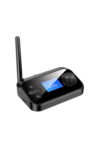 Geeksen C41 Bluetooth 5.0 Alıcı-verici, Mikrofonlu, Tf Kart Desteği, 3.5mm/fiber/koaksiyel Arayüzlü Ses Adaptörü Siyah