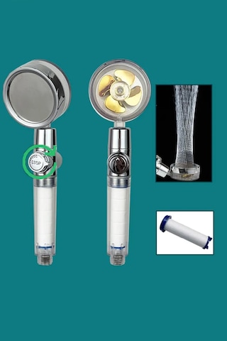 Thentech Filtreli Basınçlı Duş Başlığı Pervaneli Duş Başlığı
