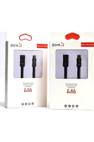 Kırmızı Mest Micro Usb Kablo 1m