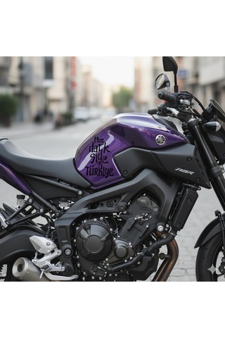 The Dark Side Of Türkiye Motosiklet Yan Depo Sticker Seti 8x14 Cm Sağ-sol 2 Adet 6 Renk