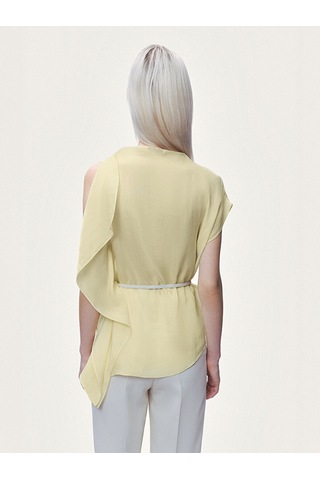 Nocturne Kemar Detaylı Asimetrik Bluz N26yn6228 Sarı