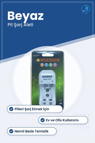 Pil Şarj Aleti Beyaz Pilleri Doldurmak İçin Elektronik Cihaz Akse