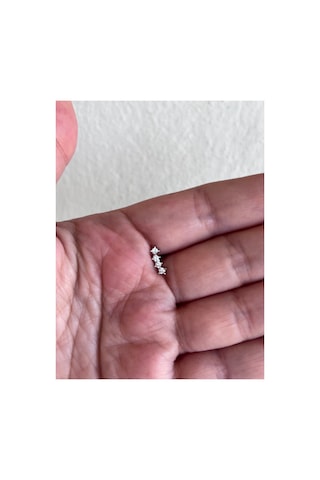 Taşlı Piercing Gümüş