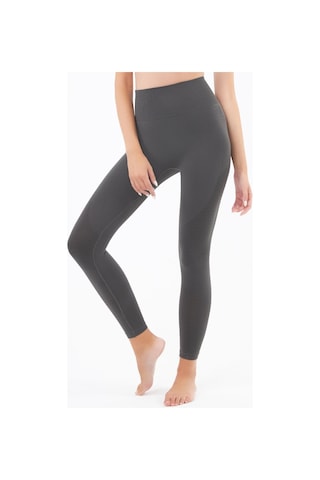 Cottonhill Füme Yüksek Bel Toparlayıcı Seamless Kadın Spor Tayt Füme