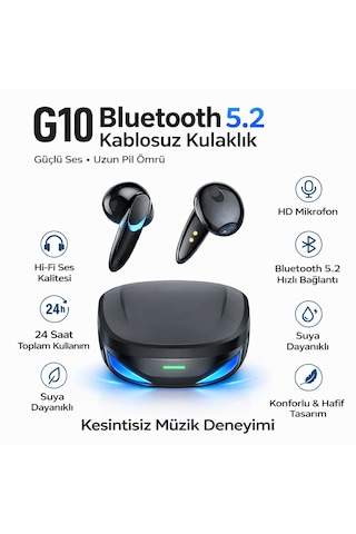 Qasul G10 Bluetooth 5.2 Kulak İçi Kulaklık
