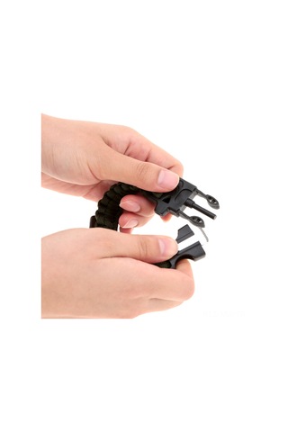 Moveevo Yeşil Askeri Kurtarma Bileklik - 3m Paracord, Çakmak Taşı, İshak Ve Şişe Açıcı İle Dış Mekan Malzemesi Koyu Yeşil