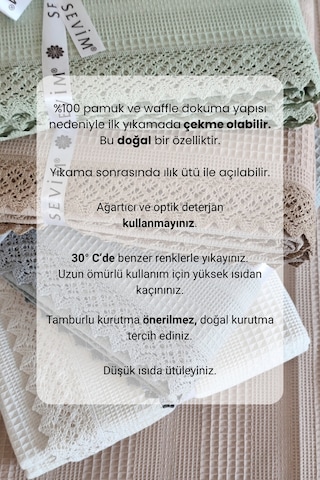 %100 Pamuk Çift Kişilik Kopanaki Dantelli Waffle Pike-210x230 Cm-kapuçino Petek Pike Cappuccıno Cappuccino