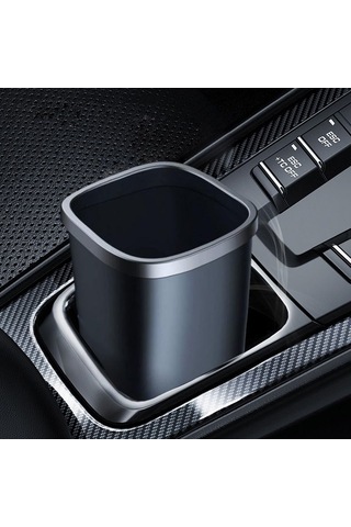 Basit Araba Çöp Kutusu Çöp Torbalı Otomobil Depolama Kutusu Siyah