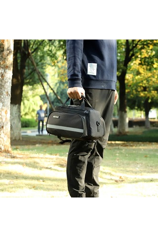 Moveevo Bisiklet Seyahat Çantası 25l Su Geçirmez Polyester, Montajlı Sırt Kayışı, Saçma Kapağı İle Gri Sürüm Gri