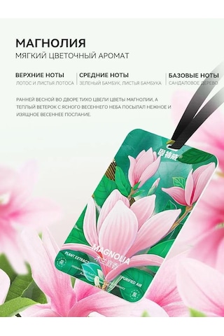 Gajeena Güneş Görünürlüğüne Asılı Ahşap Kokulu Araç İçeriği Odağı - Magnolia Taze Doğal Ekstraktlı 1 Adet, Pembe