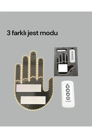 Yüksek Görünürlüklü Otomobil Jest Işığı - 3 Modlu Led Arka Cam Aksesuarı, Pratik Ve Eğlenceli Çok Renkli