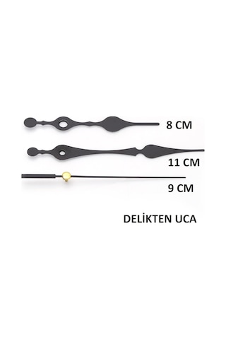 1 Adet Duvar Saati Mekanizması , Askılı , Şaft Uzunluğu 16 Mm ,