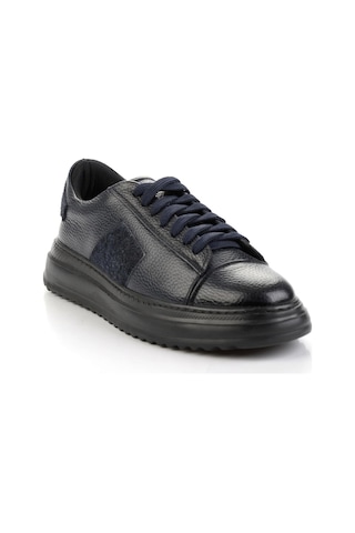 Bambi Lacivert Hakiki Deri Erkek Sneaker E01600121640 Lacivert