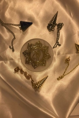 Pandül Sarkaç Doğal Taş Pandül Ve Arındırma Temizleme Doğal Selenit Taşı Pirinç Pandül Melek Taşı Ki