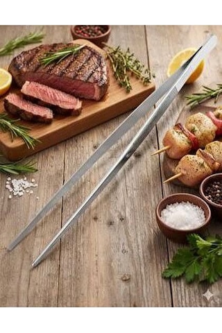 Servis Maşası 29 Cm Air Fryer & Barbekü Uyumlu, Master Chef Şef Cımbızı, Et Ve Izgara Maşası