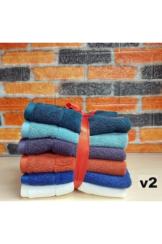 Özdilek Svv Border -6 Lı- Kalın & Yumuşak Mutfak Havlusu 33x33 - V2 Mavi
