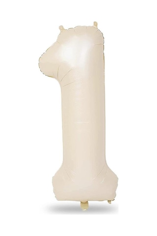 1 Rakam Krem Folyo Balon 34 İnç 76-82 Cm
