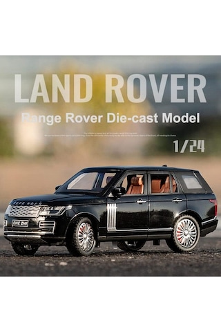 Scowetto Range Rover Land Jip Tarzı Araba Diecast Model Araba 1:24 Siyah Range Rover Model Diecast Araba