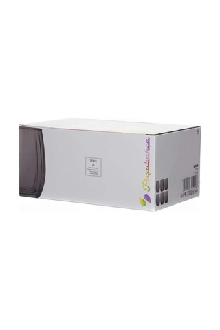 Paşabahçe Linka Su Bardağı, Gri, 380 Cc, 6'li Set, Meşrubat Bardağı Çok Renkli
