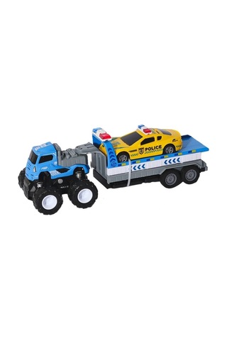 Mey İthalat Klx600-361 Sürtmeli Die Cast 4x4 Polis Arabası Taşıyıcılı -vardem
