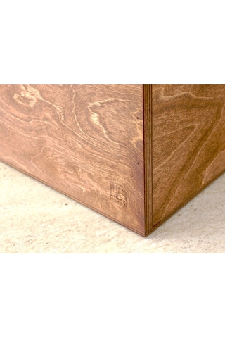 Ahşap Lp Plak Sandığı - Organizer Kutu Kestane Rengi - Wooden Lp Record Box Koyu Kırmızı