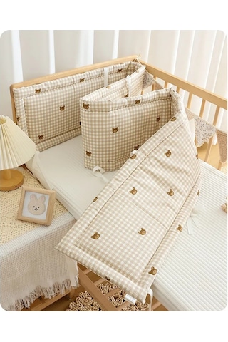 Yenidoğan Bebek Beşik Surround Saf Pamuk Nefes Alabilen Çarpışma