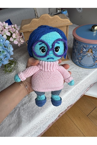Tristeza Sadness Üzüntü Amigurumi Bebek 20 Cm
