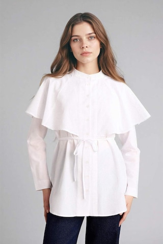 Defacto Relax Fıt Terry Cotton Uzun Kollu Tunik F7344ax26sper105 Ekru-er105